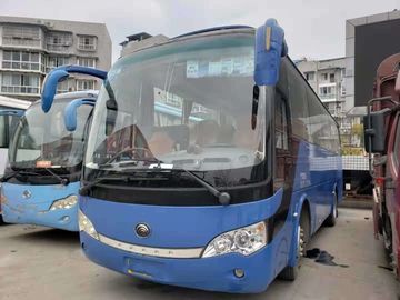 39 Koltuklar 2010 Yıl Mavi Yolculuk Otobüsü Dingil Mesafesi 4600mm Kullanılmış Yutong Otobüsleri